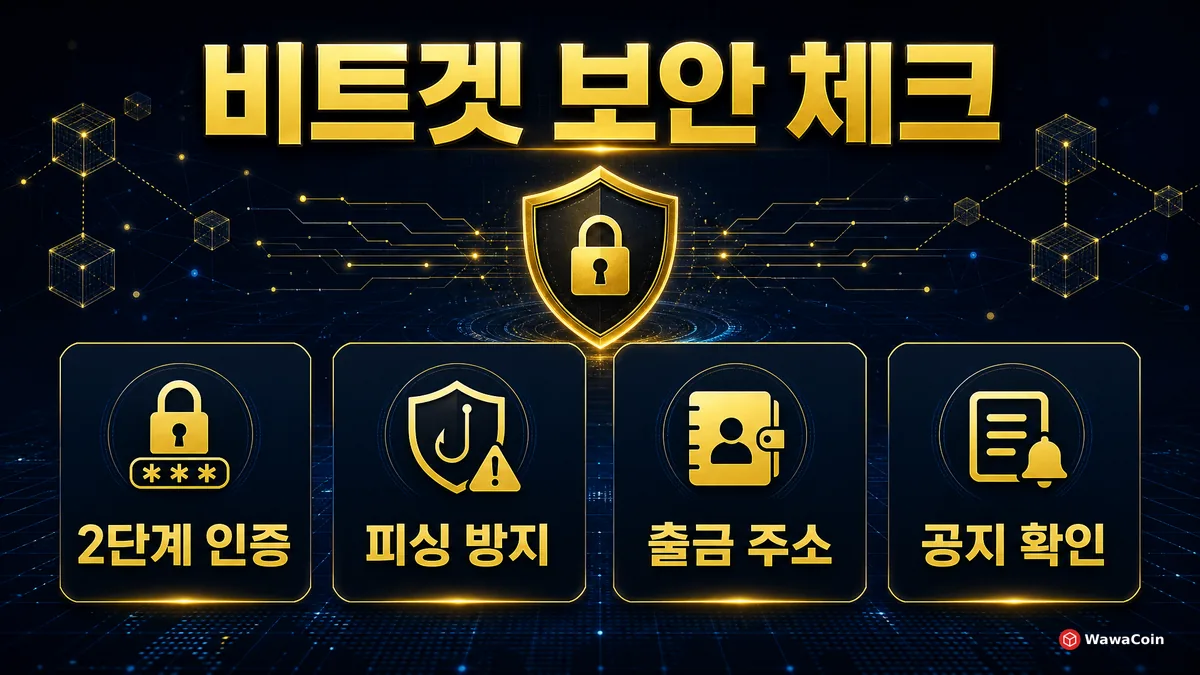 비트겟 계정 보안 설정과 출금 관리, 운영 리스크를 정리한 체크리스트 이미지